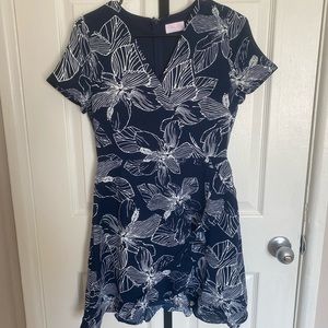 Pink Lily Draw Your Attention Wrap Floral Dress